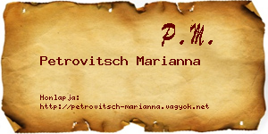 Petrovitsch Marianna névjegykártya